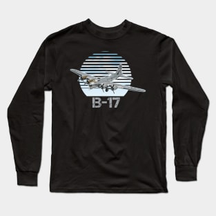 B17 Flying Fortress Bomber Pilot Gift Battle of Britain Long Sleeve T-Shirt